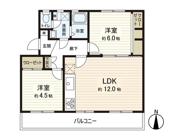 霧が丘グリーンタウン 1-2 間取図(平面図)