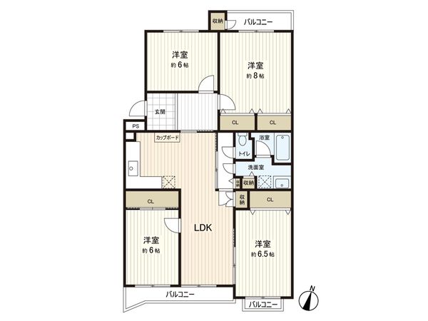 霧が丘グリーンタウン第4 1-5号棟 間取図(平面図)