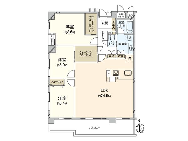 東急ドエル・アルス鷺沼 壱番館 間取図(平面図) 東急ドエル・アルス鷺沼 壱番館 間取図(平面図)