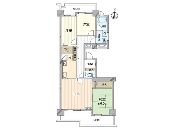 若葉台団地 4-31棟 間取図(平面図) 若葉台団地 4-31棟 間取図(平面図)