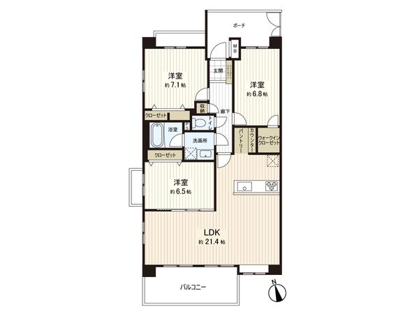 ライフレビュー南町田 間取図(平面図) ライフレビュー南町田 間取図(平面図)
