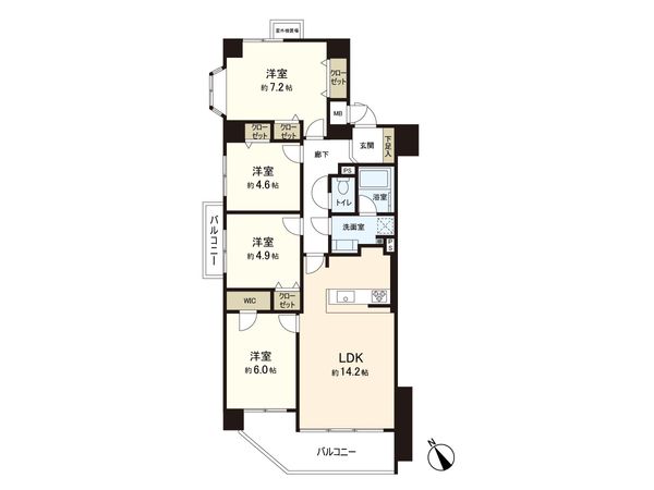シャルマン横浜中山 間取図(平面図) 間取図(平面図)