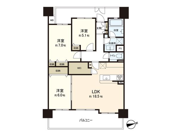 グランセリーナ 間取図(平面図) グランセリーナ 間取図(平面図)