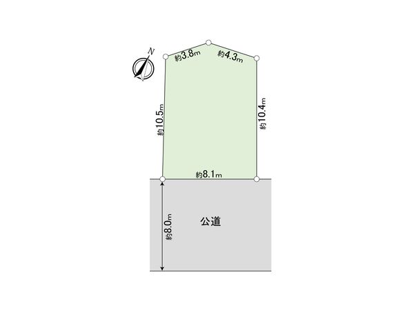 中区初音町2丁目土地 区画図