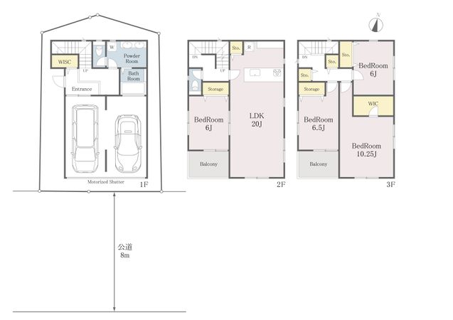 中区初音町2丁目土地 区画図+建物プラン例 中区初音町2丁目土地 区画図+建物プラン例