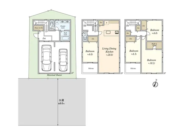 上記プランは、一例でプランおよび発注先はお客様が自由に決定できます。上記プランは、建物参考価格の他に外構工事費、諸経費が別途費用です。