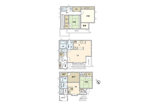 中区初音町1丁目(戸建) 間取図(平面図) 中区初音町1丁目(戸建) 間取図(平面図)