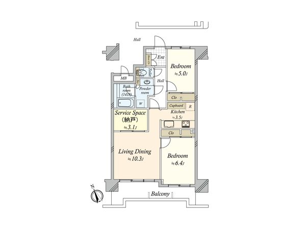 ミオカステーロ横濱南アビターレ 間取図(平面図) ミオカステーロ横濱南アビターレ 間取図(平面図)