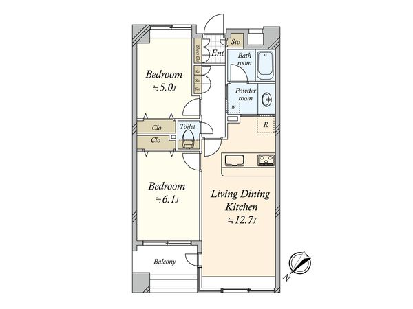 ドメス山下町ベイタワー 間取図(平面図)