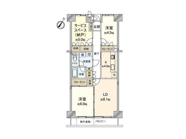 藤和西横浜ハイタウン 間取図(平面図) 間取図(平面図)
