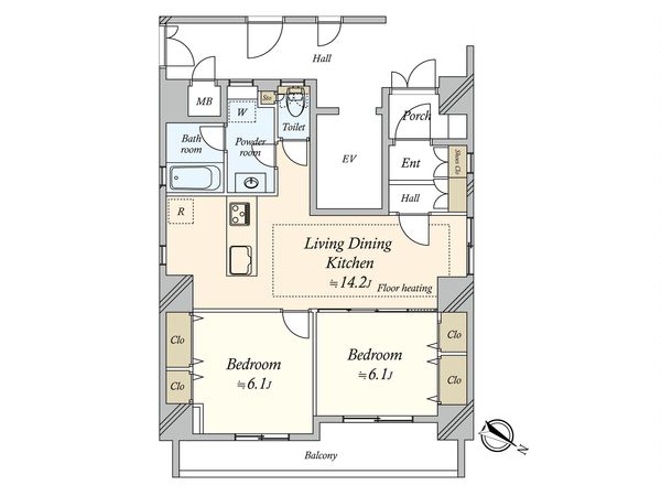 アールケープラザ横濱Ⅵ 間取図(平面図) アールケープラザ横濱Ⅵ 間取図(平面図)