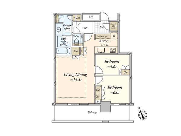 ザ・タワー横浜北仲 間取図(平面図)