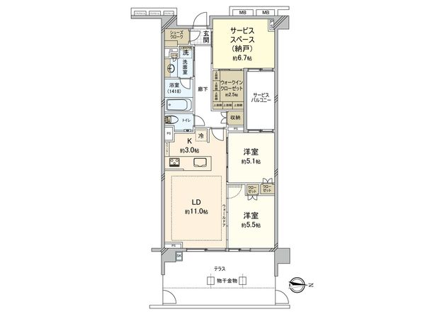グランドメゾン武蔵小杉の杜 間取図(平面図)
