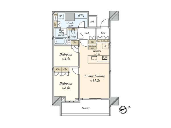 ザ・タワー横浜北仲 間取図(平面図)
