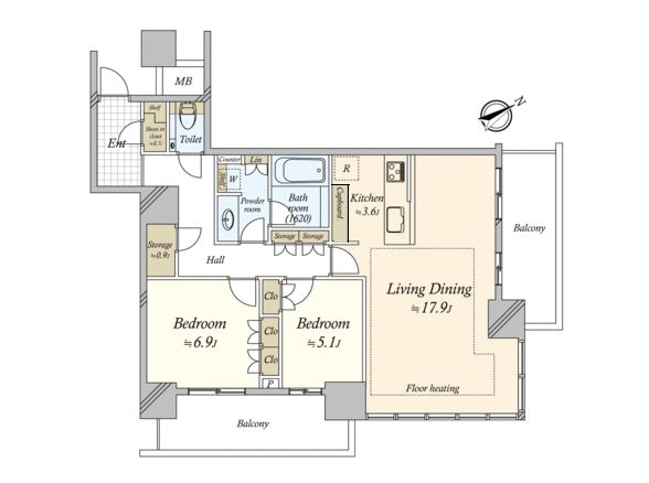 ザ・タワー横浜北仲 間取図(平面図)