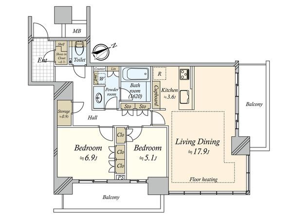 ザ・タワー横浜北仲 間取図(平面図)