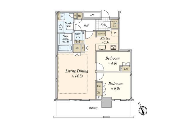 ザ・タワー横浜北仲 間取図(平面図)