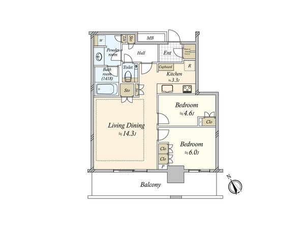 ザ・タワー横浜北仲 間取図(平面図)