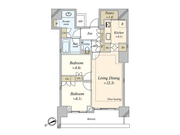 ザ・タワー横浜北仲 間取図(平面図)