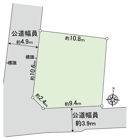 新宿区南榎町 土地 区画図 新宿区南榎町 土地 区画図