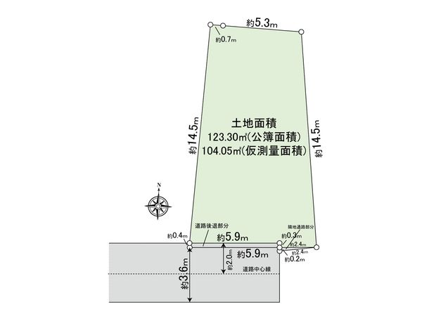 新宿区若葉1丁目 土地 区画図 新宿区若葉1丁目 土地 区画図