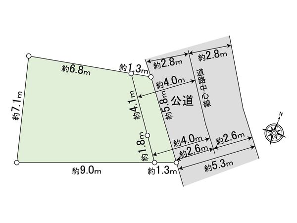 新宿区若葉3丁目 土地 区画図