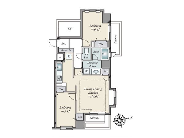 スヴェニール早稲田夏目坂 間取図(平面図)
