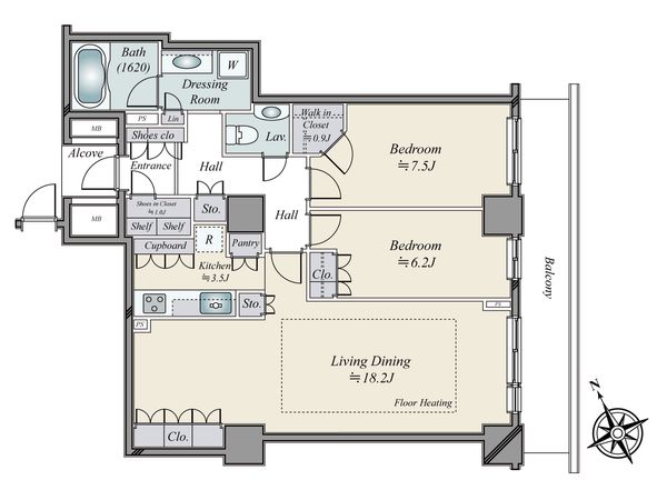 ローレルコート新宿タワー 間取図(平面図) ローレルコート新宿タワー 間取図(平面図)