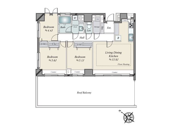 パークホームズ新宿若松町 間取図(平面図) 間取図(平面図)