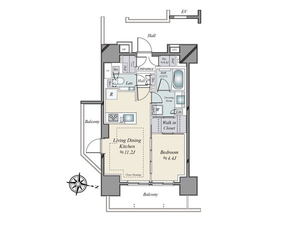 Brillia四谷三丁目 間取図(平面図) Brillia四谷三丁目 間取図(平面図)