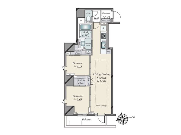 サンウッドフラッツ新宿四谷三丁目 間取図(平面図) サンウッドフラッツ新宿四谷三丁目 間取図(平面図)