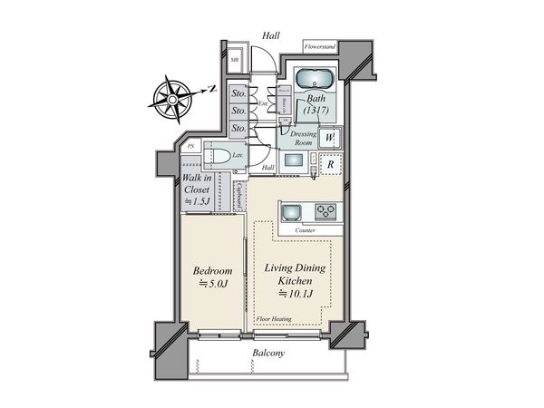 パークリュクス市谷薬王寺 間取図(平面図) 間取図(平面図)