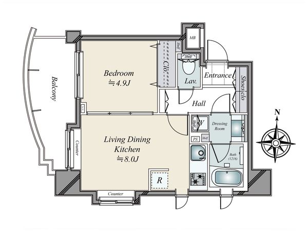 アビテ四谷三丁目 間取図(平面図) アビテ四谷三丁目 間取図(平面図)