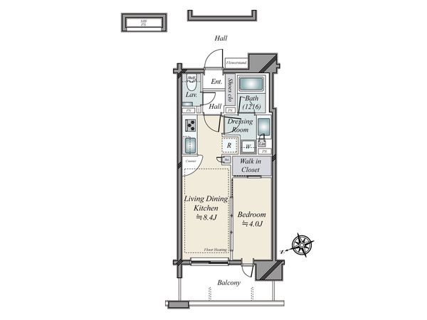 グローベルザ・リミテッド四ツ谷 間取図(平面図)