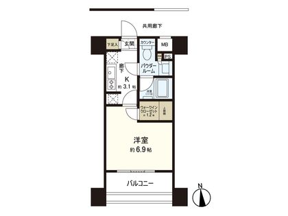 パークリュクス白金mono 間取図(平面図)