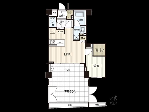 シティインデックス目黒 間取図(平面図)