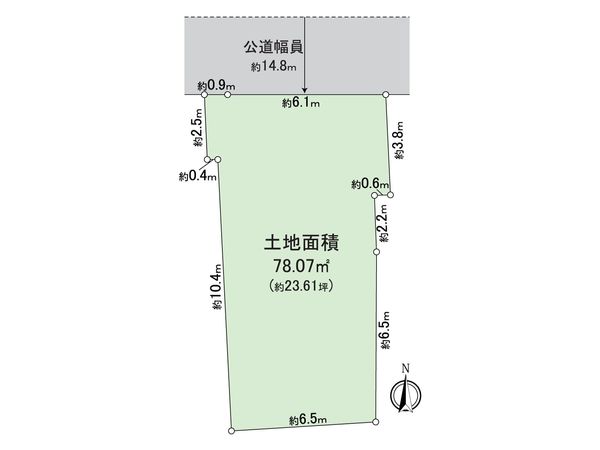 文京区弥生一丁目 土地 区画図 文京区弥生一丁目 土地 区画図