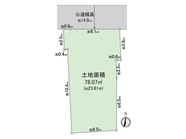 文京区弥生一丁目 土地 区画図