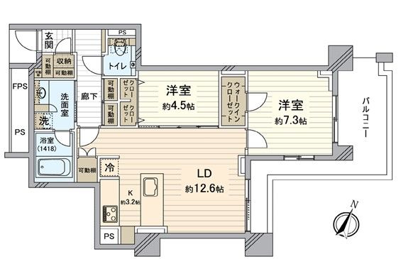 アトラスタワー小石川 間取図(平面図)
