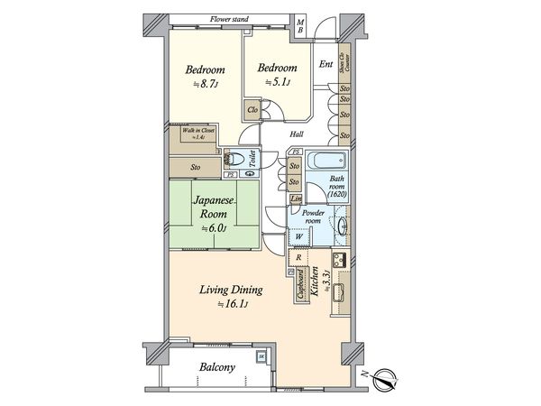 パークホームズ小石川 間取図(平面図)