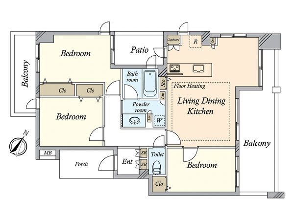 グランフラッツ文京・千石 間取図(平面図) グランフラッツ文京・千石 間取図(平面図)