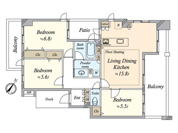 グランフラッツ文京・千石 間取図(平面図) グランフラッツ文京・千石 間取図(平面図)
