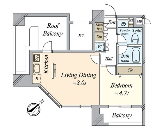 メインステージ文京春日 間取図(平面図)