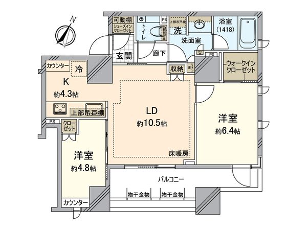 アトラス文京小石川 間取図(平面図)