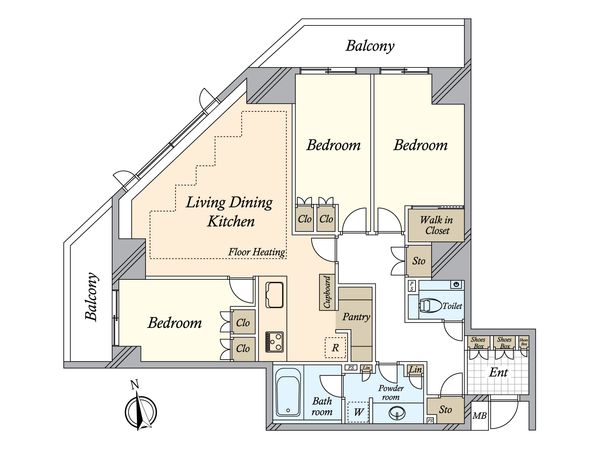 ブランズ文京小石川 間取図(平面図) 間取図(平面図)