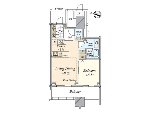 パークコート文京小石川ザタワー 間取図(平面図)