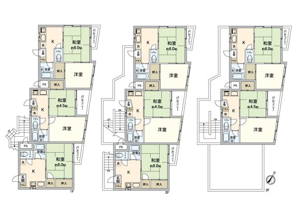 シャトレーヌ伏見 間取図(平面図)