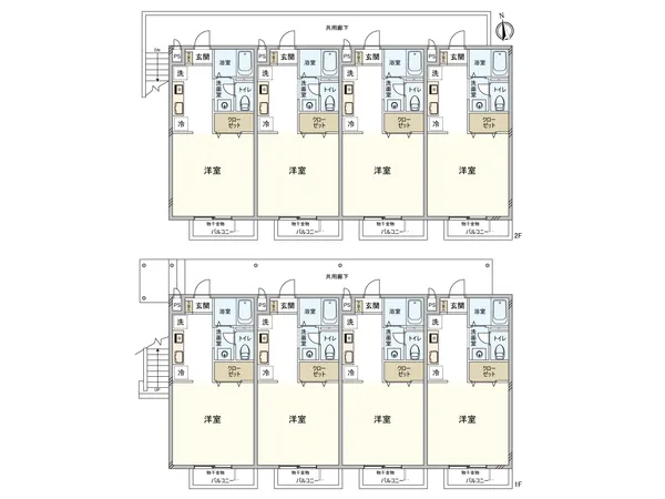 アパート部分間取図