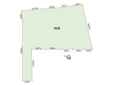 保土ケ谷区新井町土地 7区画 地形図