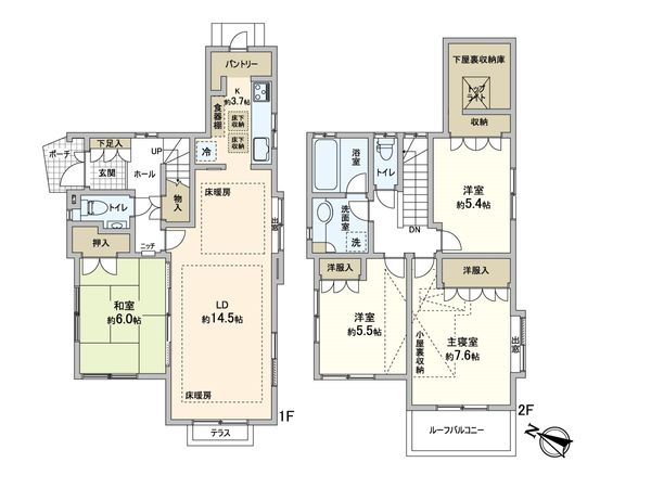 港北区篠原町(戸建) 間取図(平面図) 港北区篠原町(戸建) 間取図(平面図)